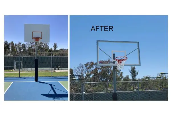 Outdoor Playground Backboard System Upgrades