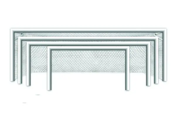 World Class Round Aluminum Semi-Permanent Soccer Goals