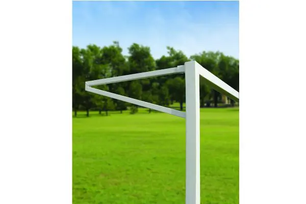 Golden Goal Square Aluminum Permanent Soccer Goals
