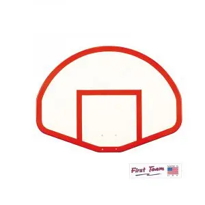 First Team FT275 Fan-Shaped Gymnasium Fiberglass Basketball Backboard