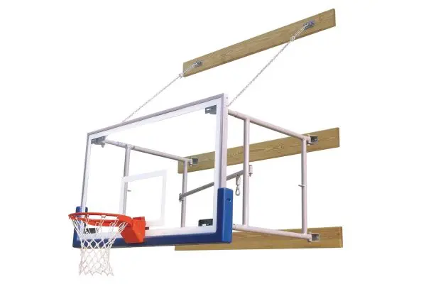 Bison Side-Folding Wall Mounted Basketball Package