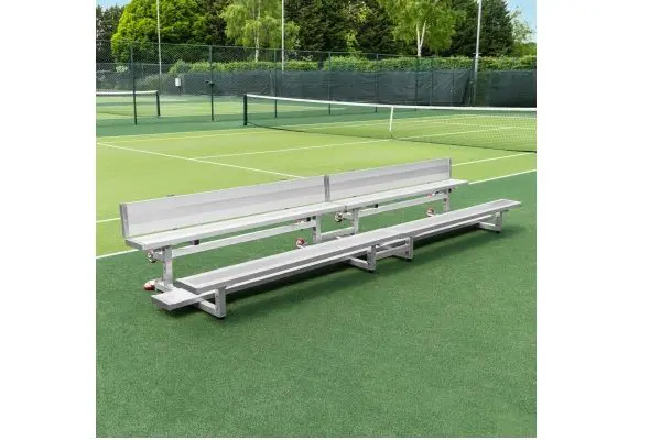 Indoor / Outdoor Tip N’ Roll Bleachers WITH Backrest