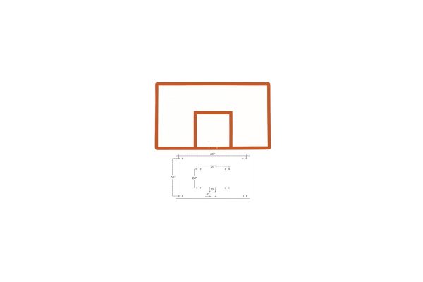 First Team FT280 Rectangular Gymnasium Fiberglass Basketball Backboard