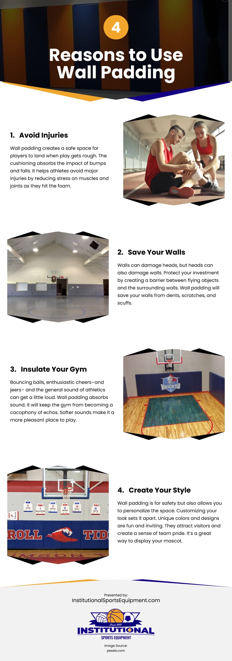 4 Reasons to Use Wall Padding Infographic