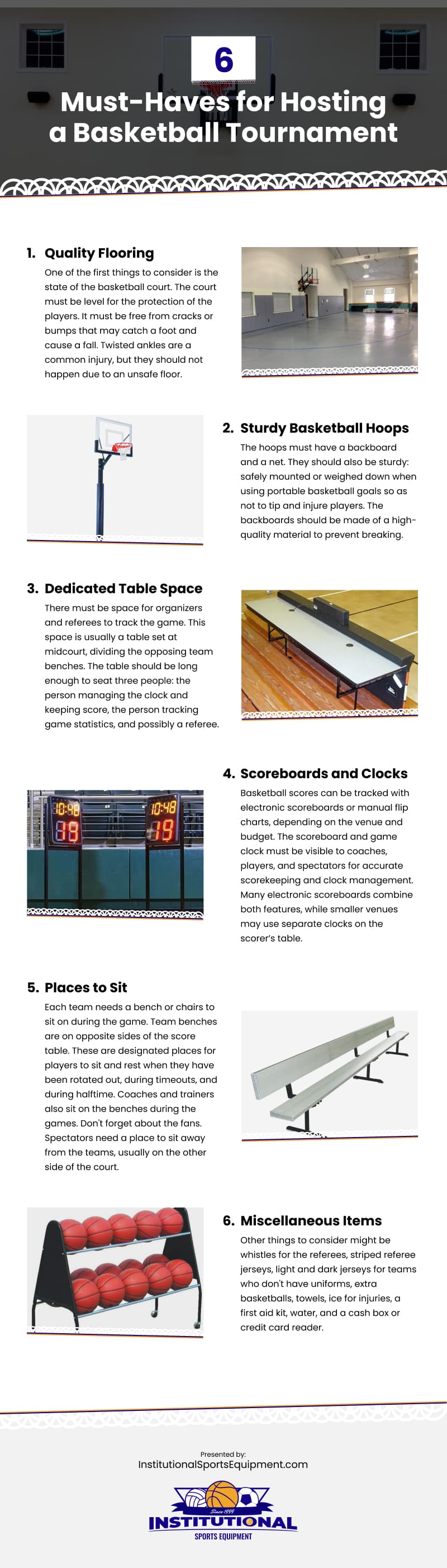 6 Must-Haves for Hosting a Basketball Tournament Infographic